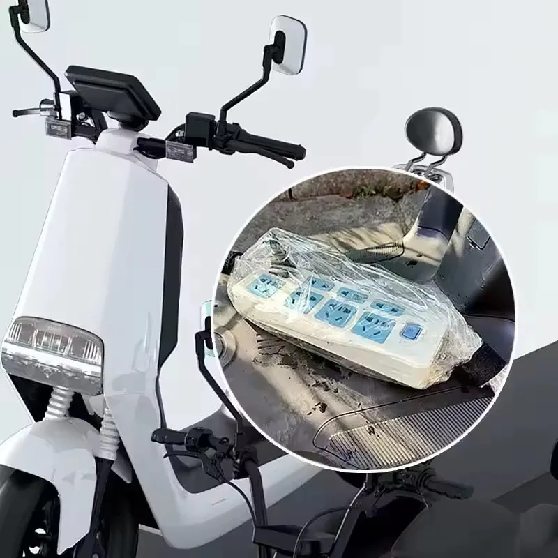 

2 Waterproof Charger Rain Cover Electric Car Dustproof Control Box Waterproof Bag Plug Row Motor Vehicle Plug Protector Outdoor