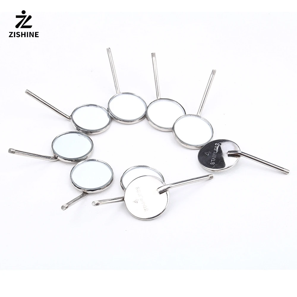 

10 PCS Dental Mouth Mirror Reflector Dental Mouth Mirror Oral Care Mouth Mirror Handle Dental Tools 4#