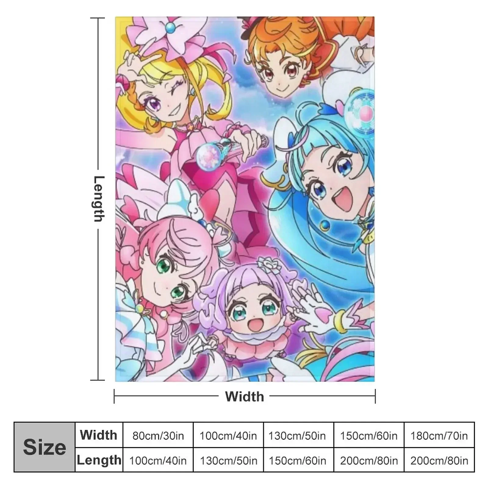 Hirogaru Sky Precure - Cover Post Throw Blanket Summer Beddings Multi-Purpose Stuffeds Fashion Sofas Blankets