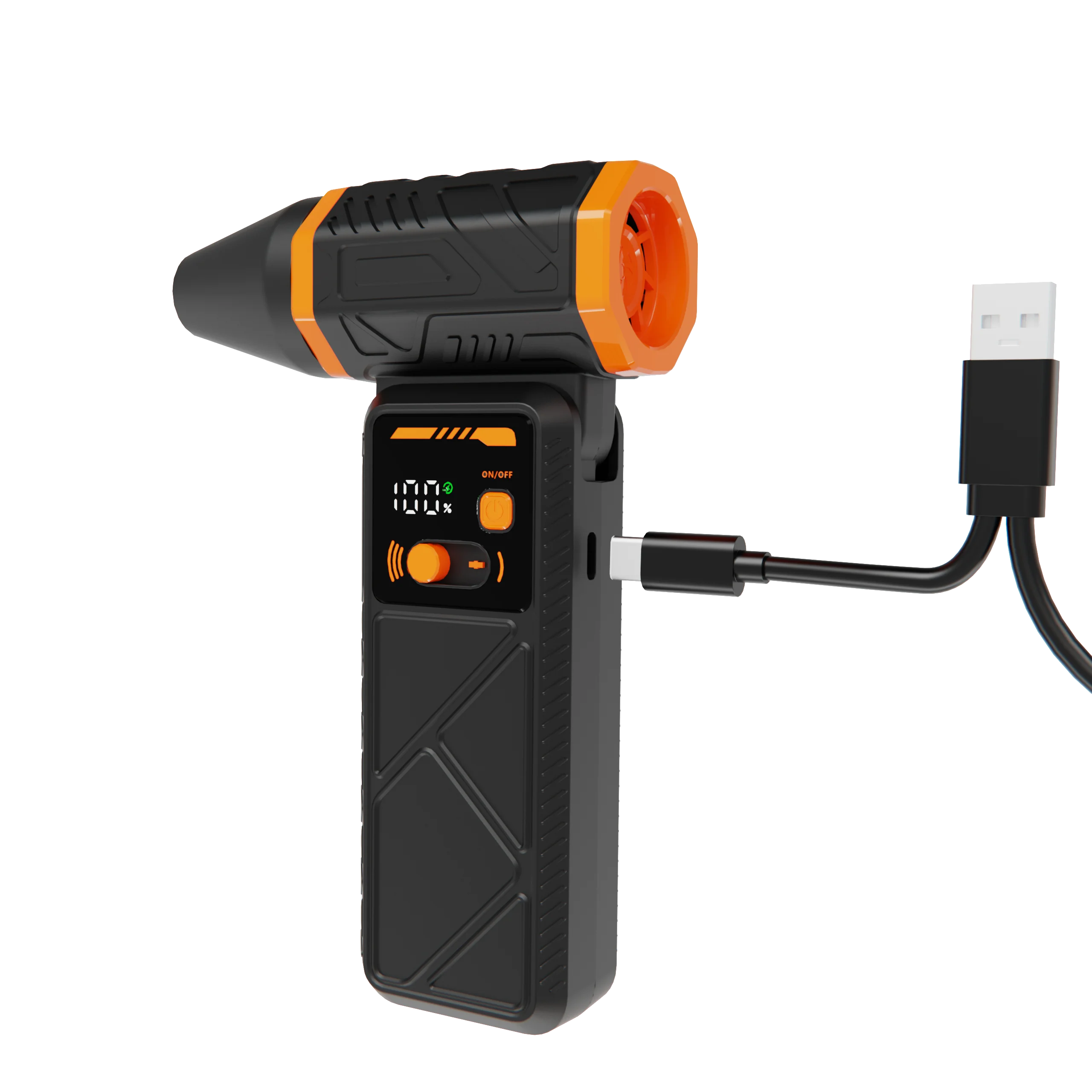 منفاخ توربو Fiizreal H28 بدون فرش - بطارية مزدوجة 8000 مللي أمبير في الساعة 130,000 دورة في الدقيقة مع شاشة رقمية وفوهة قابلة للدوران من النوع C #4