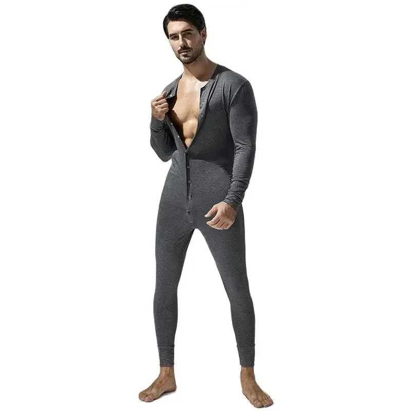 

Pijama Hombre Sissy Bodysuit Men Onesie Body Hombre Jumpsuit One Piece Pajamas Sleepwear Solid Ropa Interior Hombre Comfortable