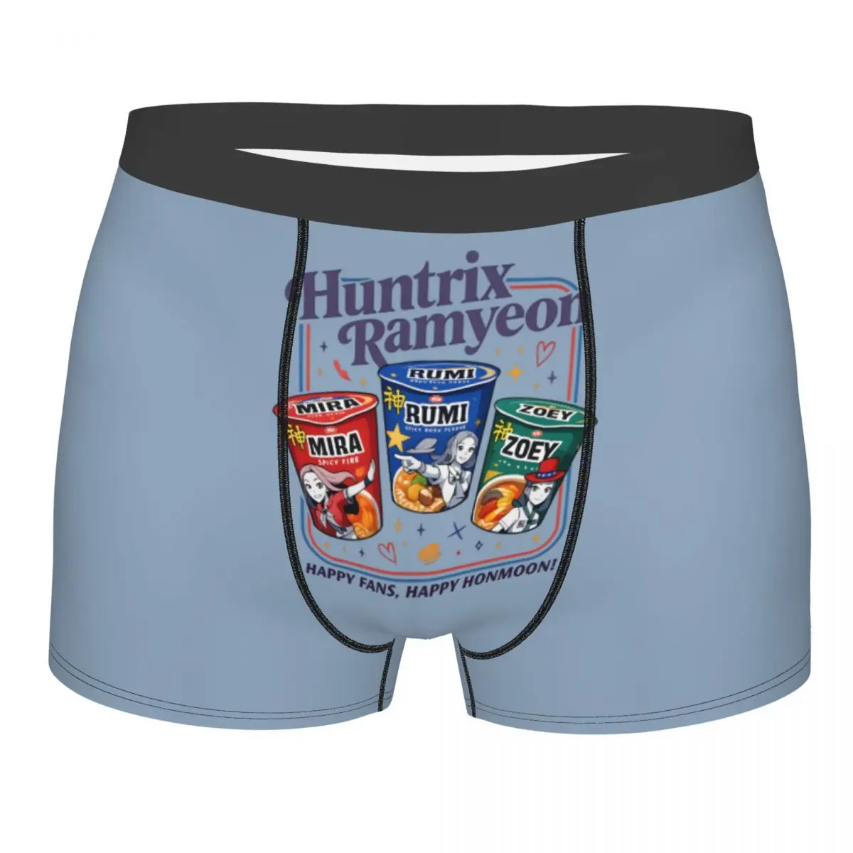 

Мужское модное нижнее белье на заказ Huntrix Ramyeon, трусы-боксеры, мягкие шорты, трусы, трусы