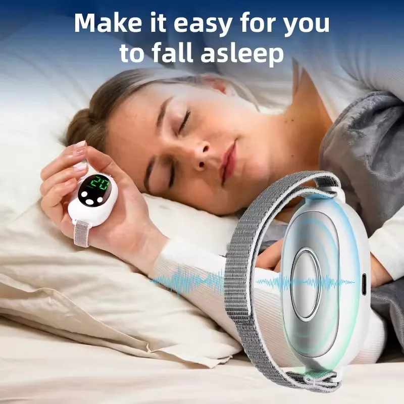 New Palm Micro-Current Pulse Massager Smart Sleep Instrument Handheld Sleep Aid Relieves Stress Anxiety Insomnia Improves Sleep