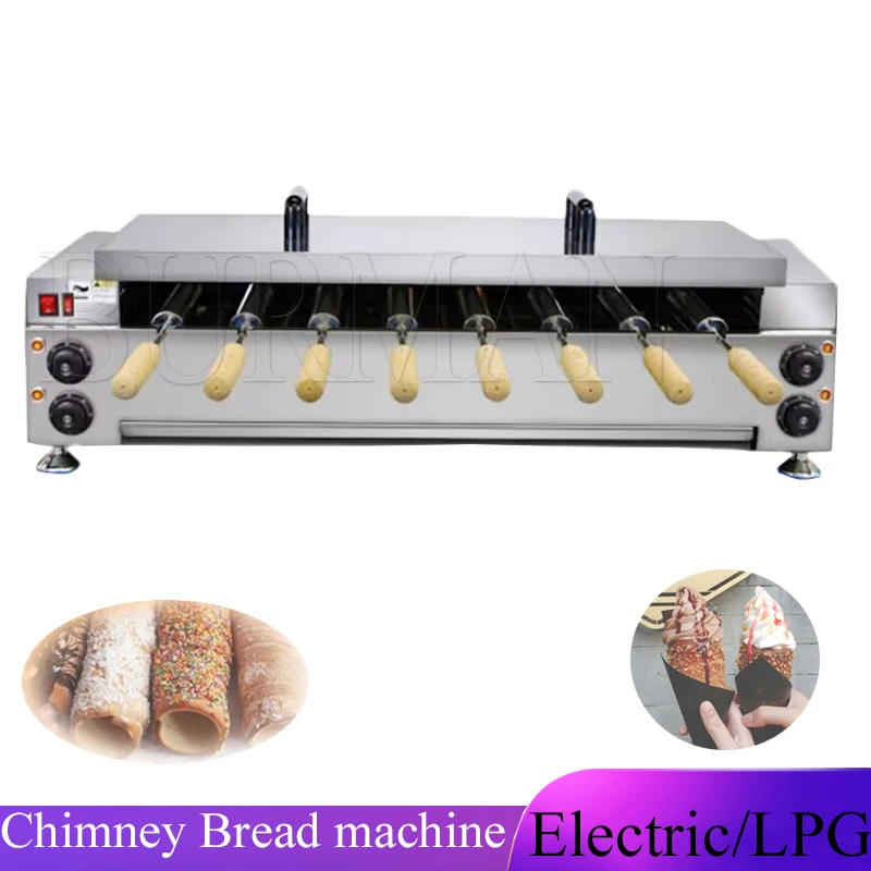 Commercial Chimney Cake Ice Cream Grill Gas Chimney Cake Roll Oven Electrical Bread Bakery Machine