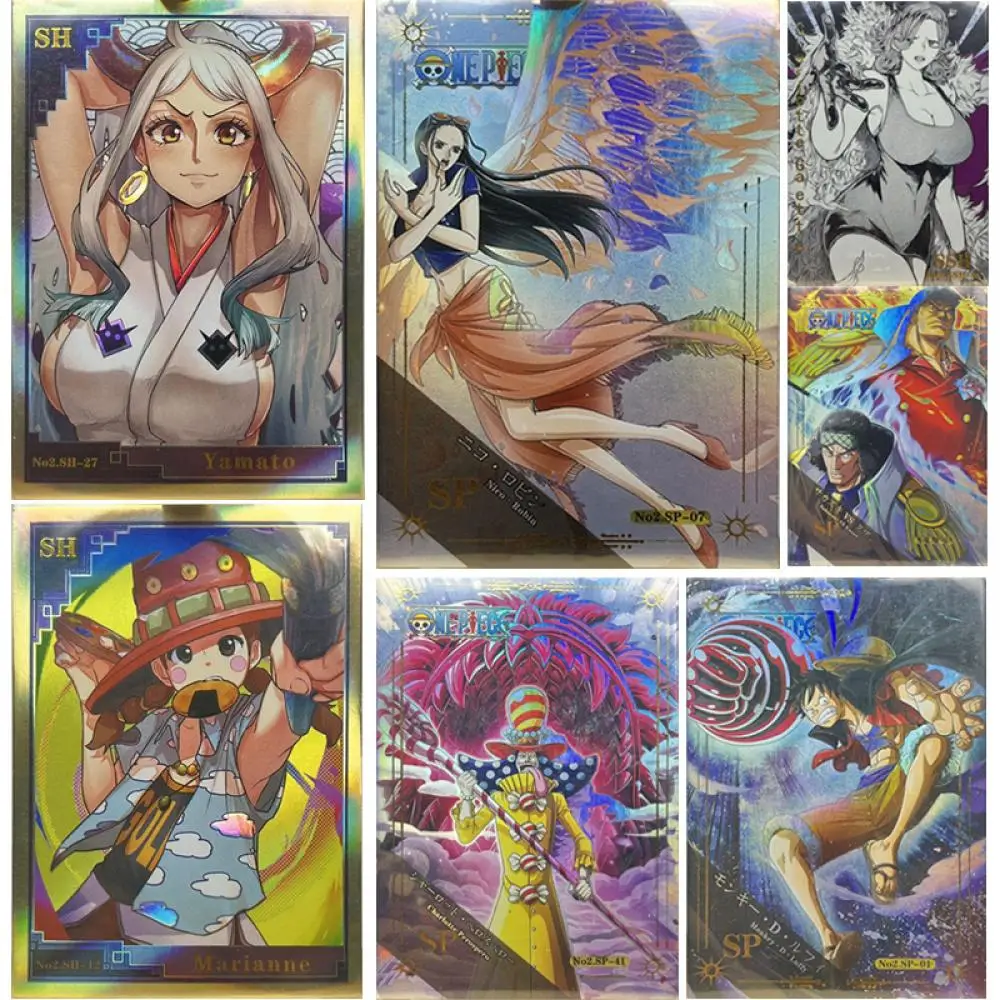 Anime ONE PIECE SSH SH SP series Nico Robin Charlotte Pudding Vinsmoke Reiju collection card Children\'s toys Board game card