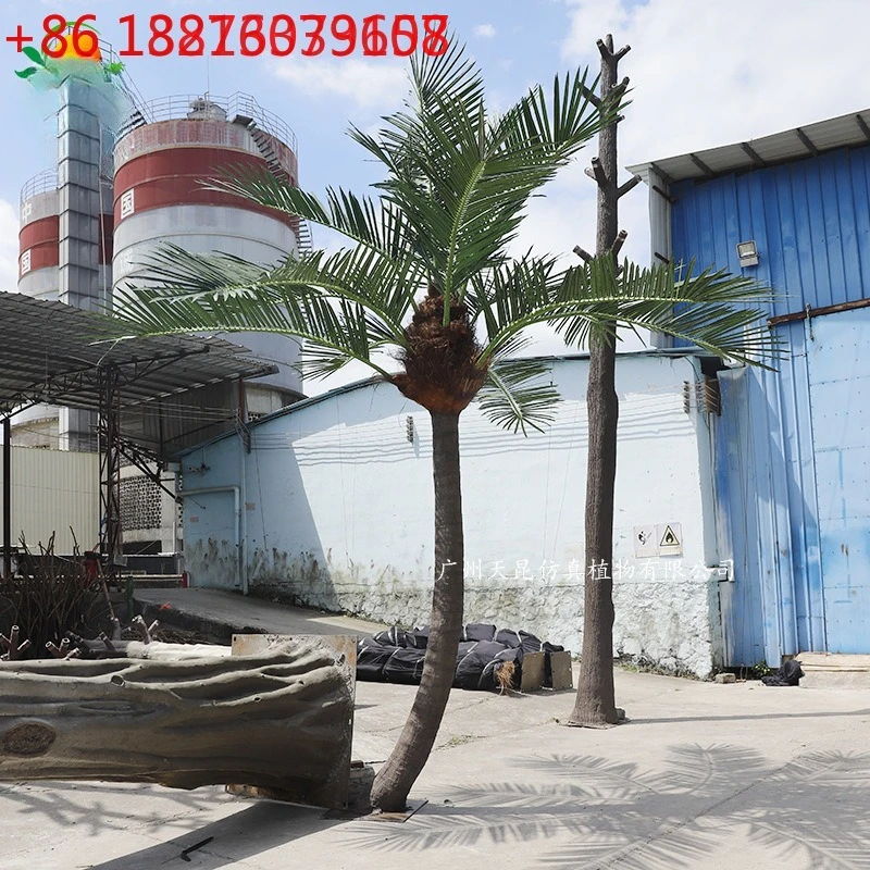

Simulation large coconut tree indoor and outdoor landscaping green plant coconut tree, fiberglass bent pole tree