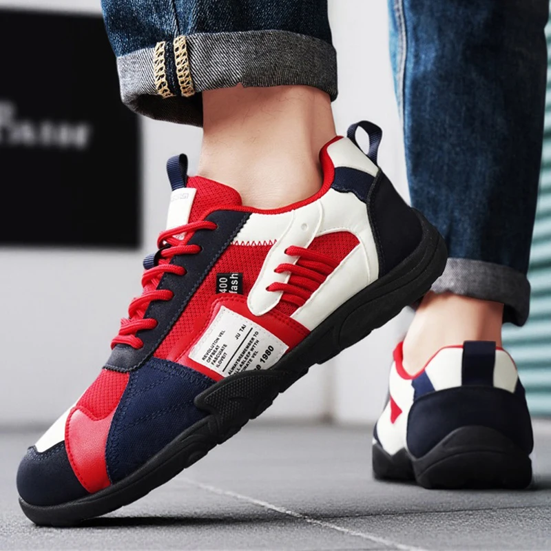 

Новые мужские весенние повседневные спортивные кроссовки 2026 года, с цветными блоками, на мягкой нескользящей износостойкой подошве, легкие кроссовки для бега