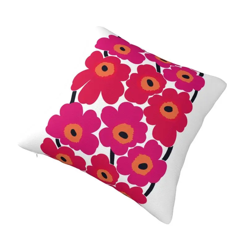 Custom Modern Little Poppy Print Cushion Cover Polyester Fashion Modern Style Pillow Case