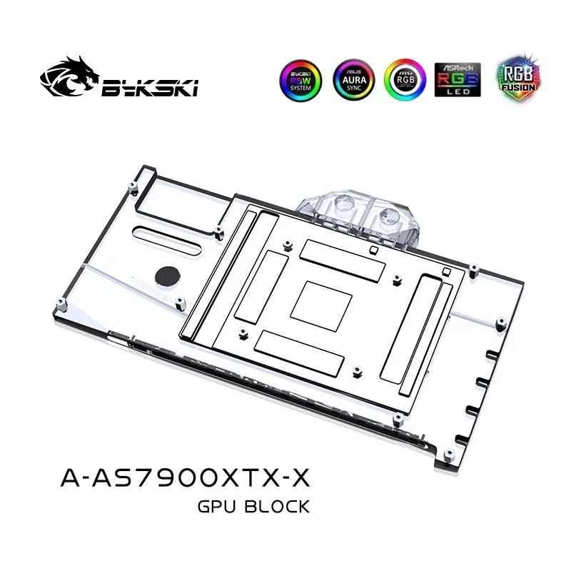 Bykski GPU Block Use for ASUS TUF Gaming Radeon RX7900 XTX / XT OC Video Card Full Cover Design/ Dense Waterways A-AS7900XTX-X