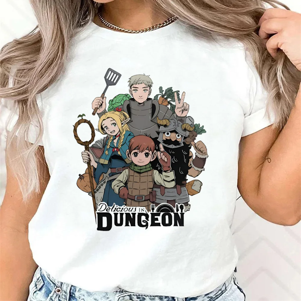 Dungeon Meshi Tee women manga t-shirts girl y2k clothing