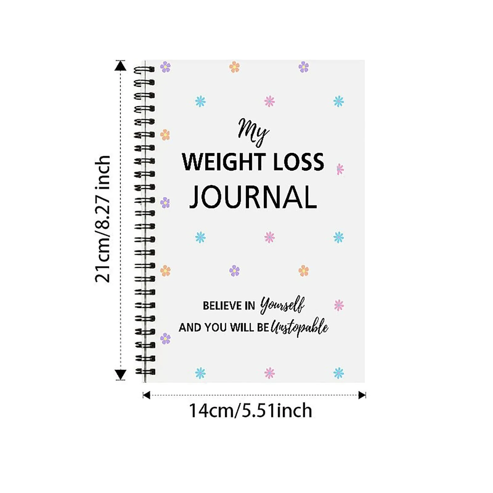 Diario fitness - A5 include libbre Misurazioni perduti e corpo Pianificatore fitness Obiettivi e sezioni di riflessioni