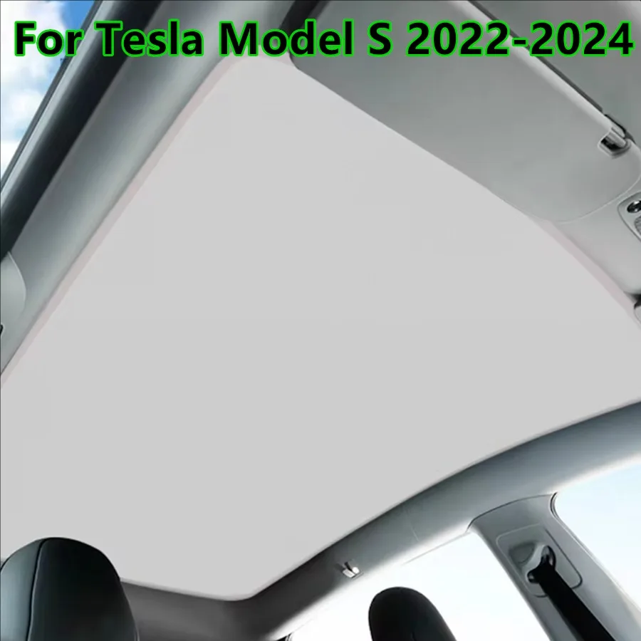 Beige Glass Roof Sunroof Sun Shade Window Net Mesh for Tesla Model S 2022-2024