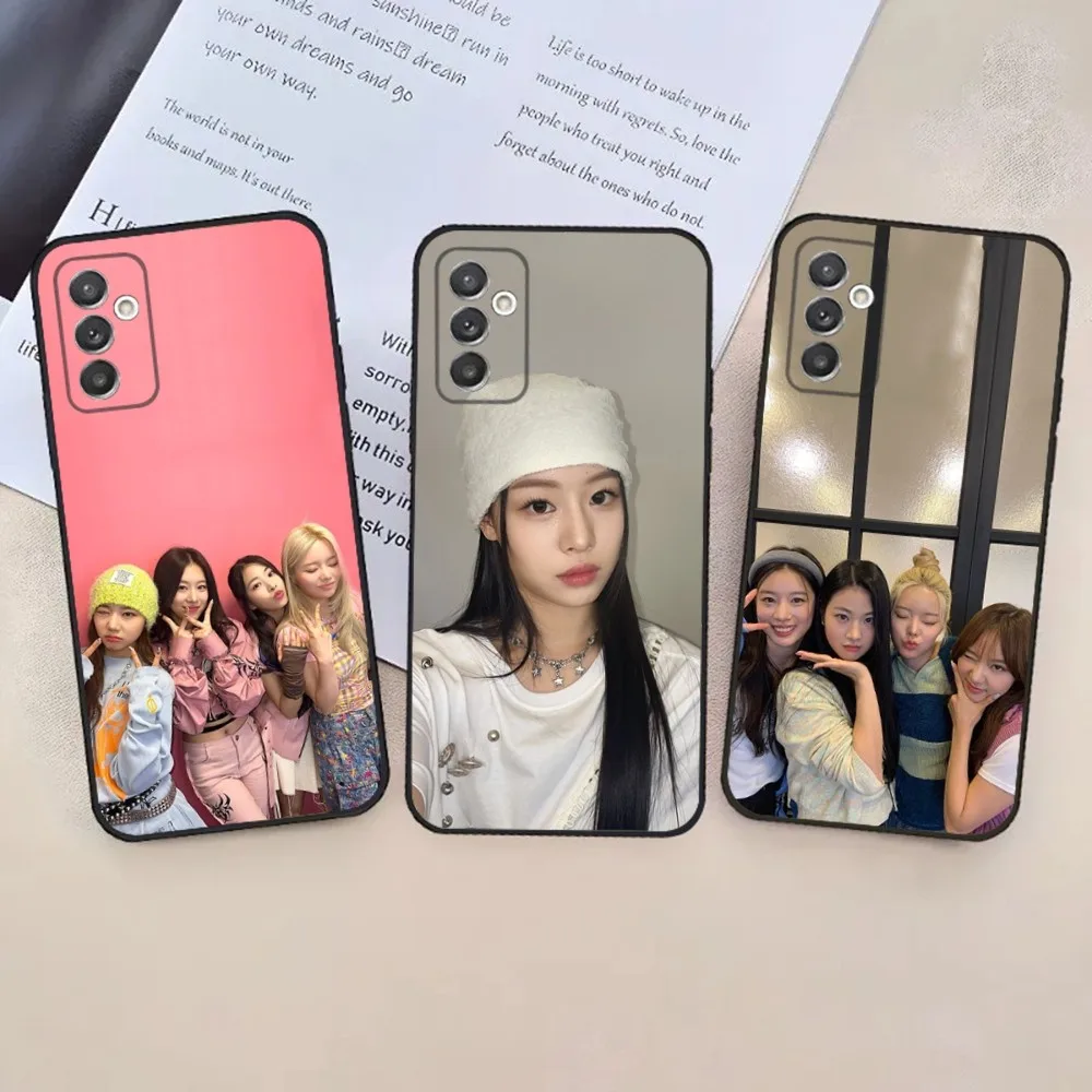 F-FIFTY F-FIFTY Kpop Girls Phone Case For Samsung S24,23,22,30,21,10,9,Ultra,Plus,Lite,FE,5G Black Soft Case