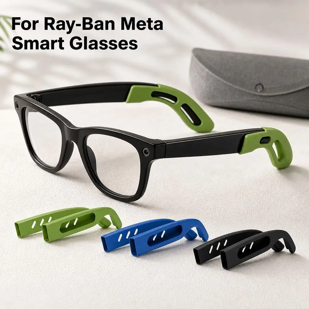 Anti-Slip Silicone Eyeglass Ear Grip Sweat-Resistant Comfortable Glasses Ear Hooks for Ray-Ban Meta Gen 1/2