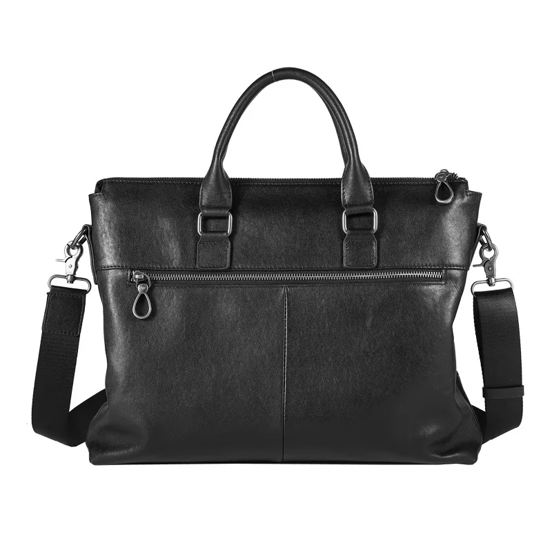 نمط حقيقي رسول العلامة التجارية الفاخرة الرجال حقيبة يد رجال الأعمال حقيبة جلد البقر حقيبة كمبيوتر أفقية موجز