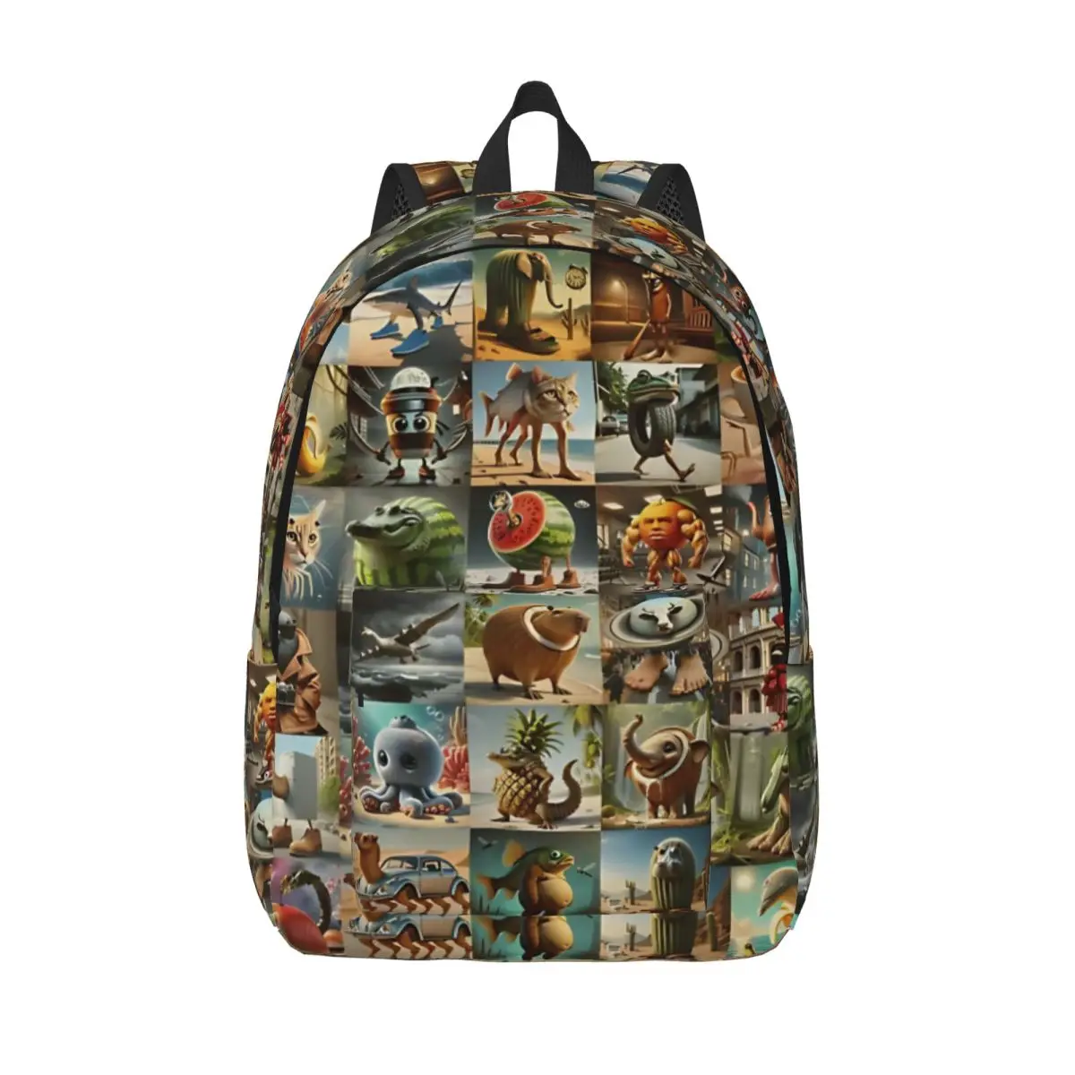 Funny Italian Brainrot Meme Casual Backpack Durable Student Hiking Travel Daypack for Men Women Laptop Shoulder Bag