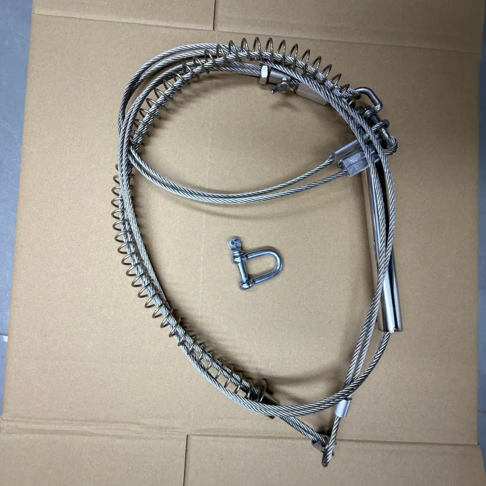 1PC Stronger Spring With Nuts Dia  Wire Rope For Wild Boar Trap Replacement