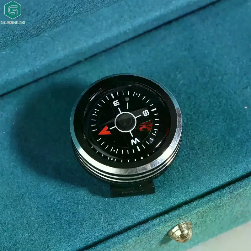 Picture 5: Mini Compass for Watch Strap Button Removable Design Emergency  Tool for Outdoor Adventure