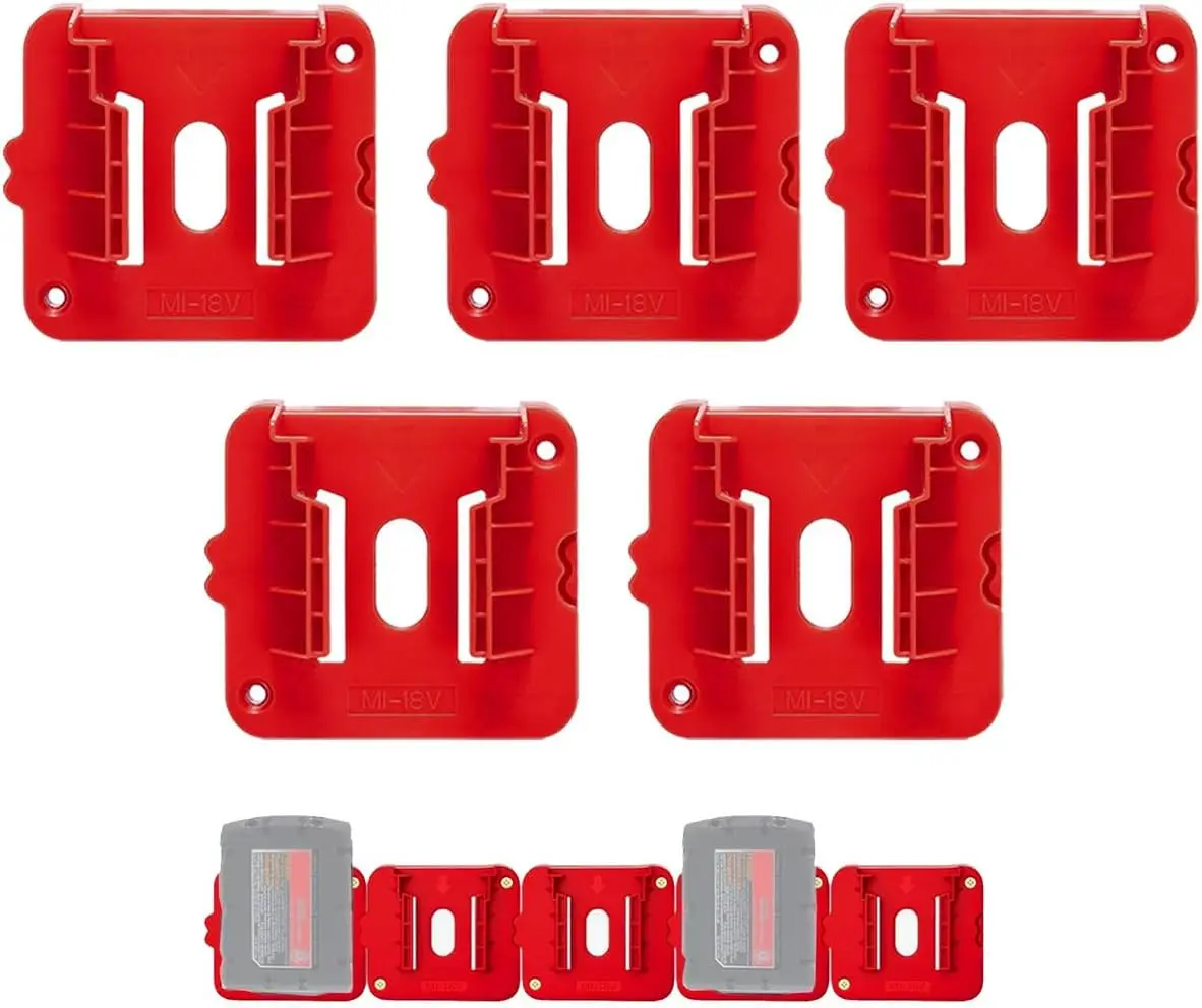 Suporte da Bateria Compatível com Milwaukee M18 Doca da Bateria Montagem na Parede Armazenamento para Van Prateleira 18v