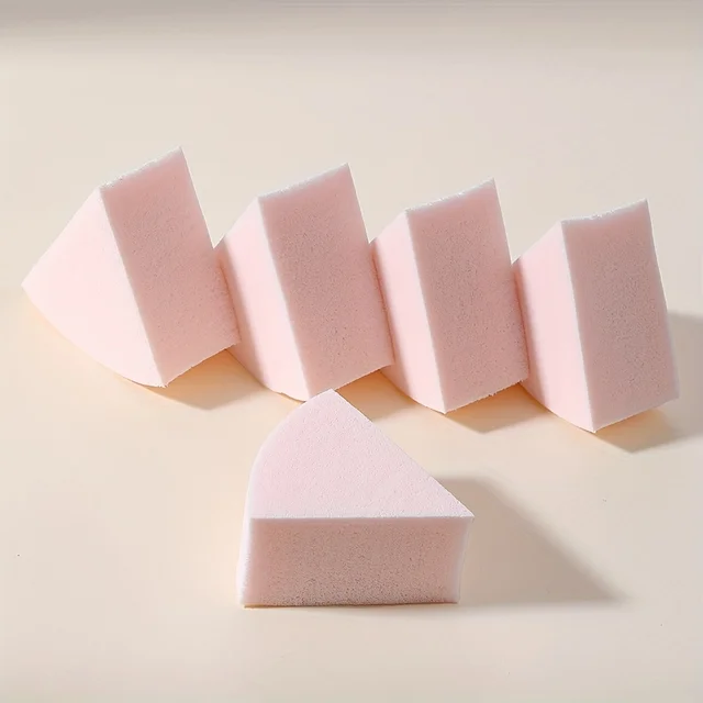 50pcs Triangle Makeup Blender Sponges For Full Face Curve Blending Coverage, Cream, Liquid Foundation, Mini Beauty Applicator 2