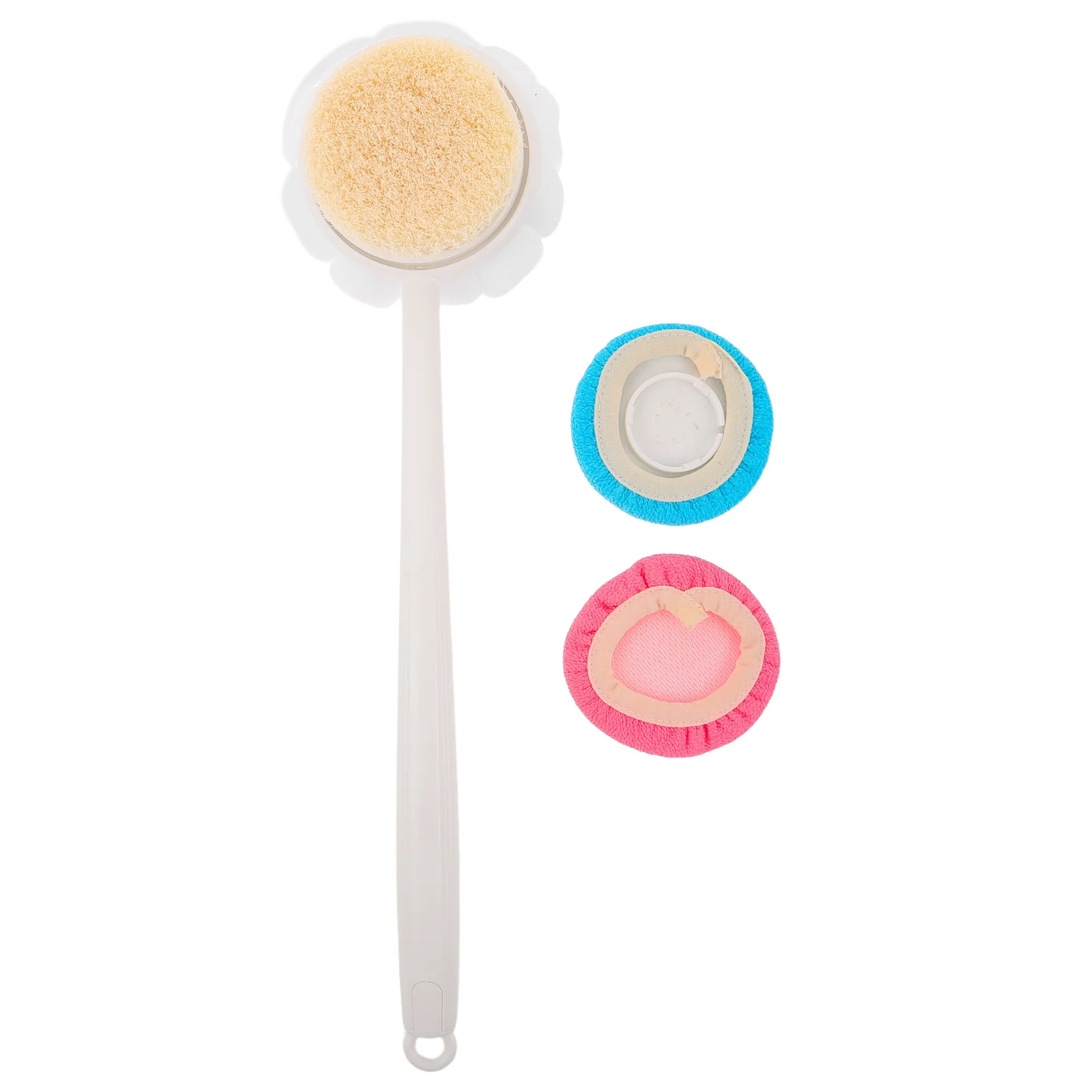 فرشاة استحمام مزدوجة الجوانب بمقبض واحد، فرشاة للجسم للتقشير والتدليك، تجربة سبا للتنظيف اللطيف في المنزل #4