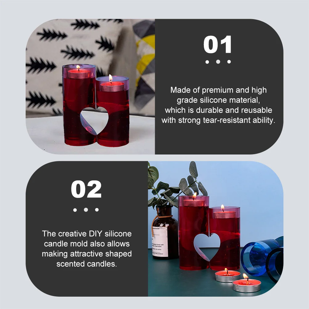 

2Pcs Heart Shape Molds Silicone DIY Making Supplies Safe Demolding Unique Resin Molds DIY Crafts Making Mold