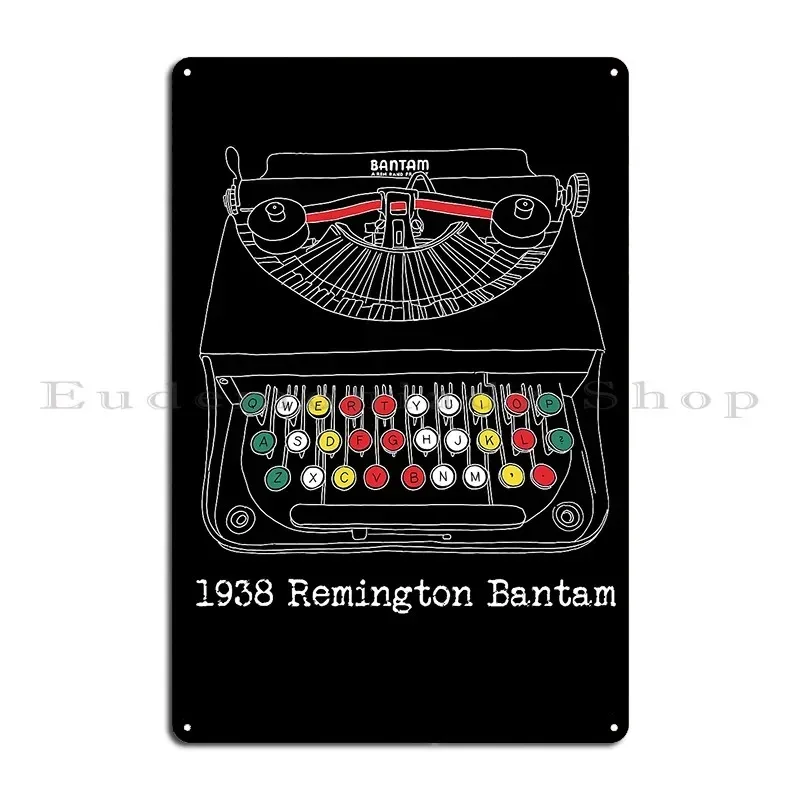 Remington Typewriter Shirt Colorful Keycaps Metal Sign Pub Customized Party Plates Create Club Tin Sign Poster
