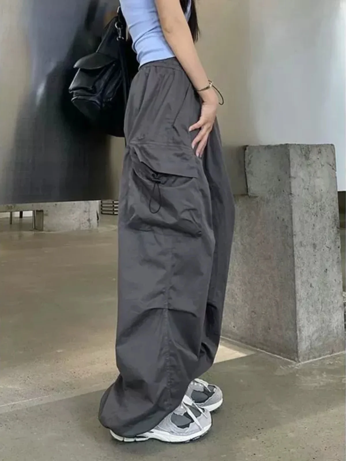 High Waist Wide Leg Pants Women's Workwear Trousers Fem High Waist Street Sle Casual Pants Long Pants Other Material 00%