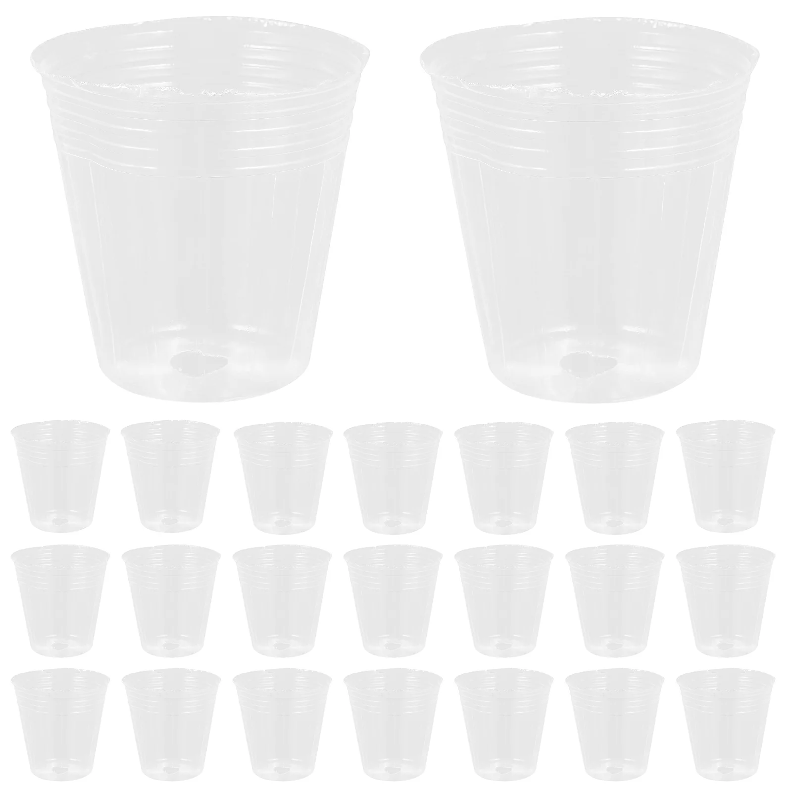 

50pcs Clear Plastic Plant Pots With Drainage Holes Nursery Pot For Succulents Small Plants Plastic Planter Container Garden