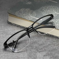 Gafas de Lectura ultraligeras para hombre y mujer, lentes Retro transparentes de medio marco para miopía, de + 0,75 A + 4,0