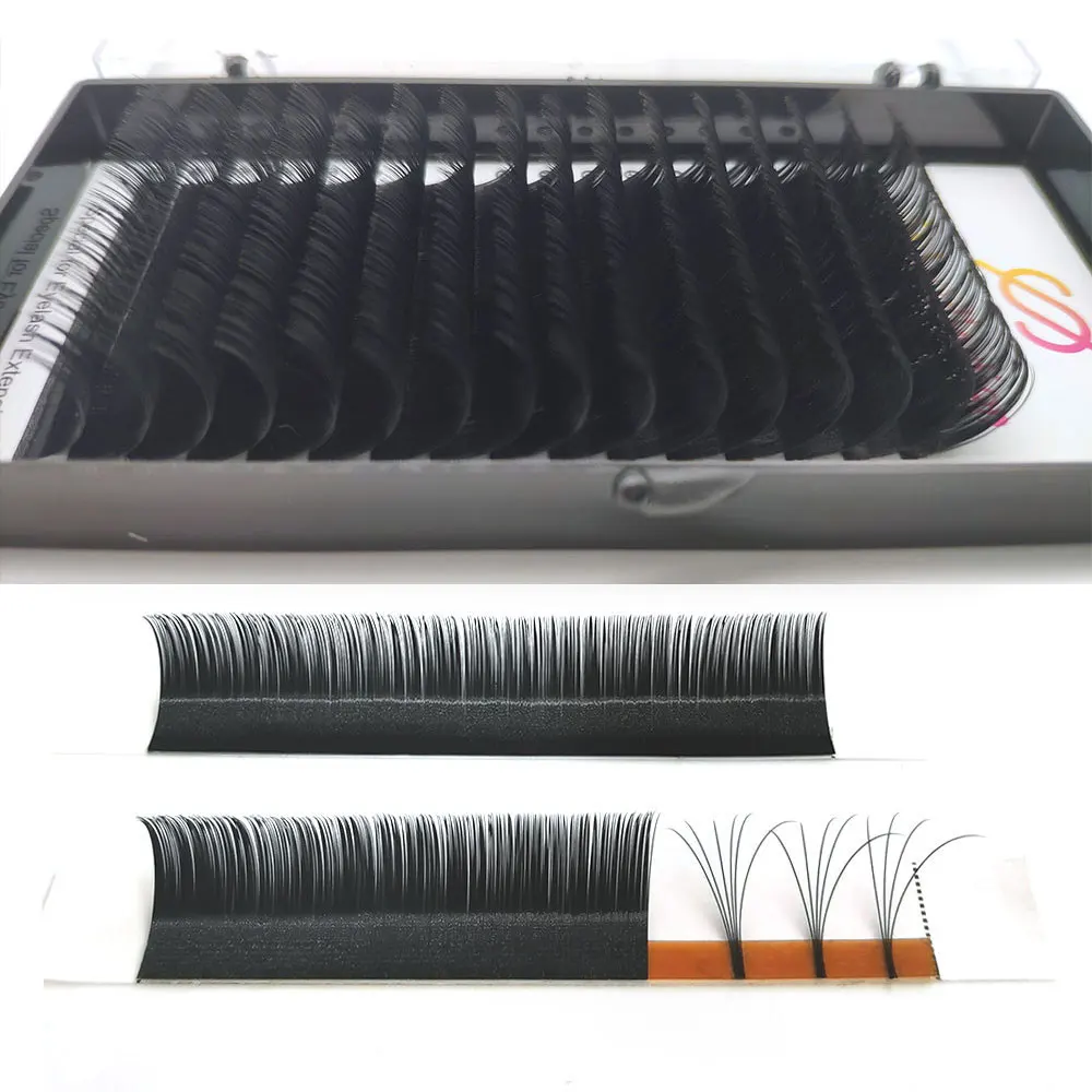 16 lijnen Super Zachte Blomming Wimpers Gemakkelijk Fan Wimper Extensions Mega Volume Fans 8-20 m Alle Grootte Wimpers Benodigdheden voor Oogschoonheid