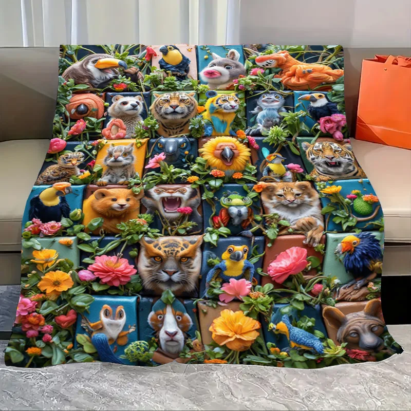 

Фланелевое одеяло-мягкое, легкое, всесезонное, с милыми животными, лицами и цветами, детское одеяло, мягкое, уютное для детей