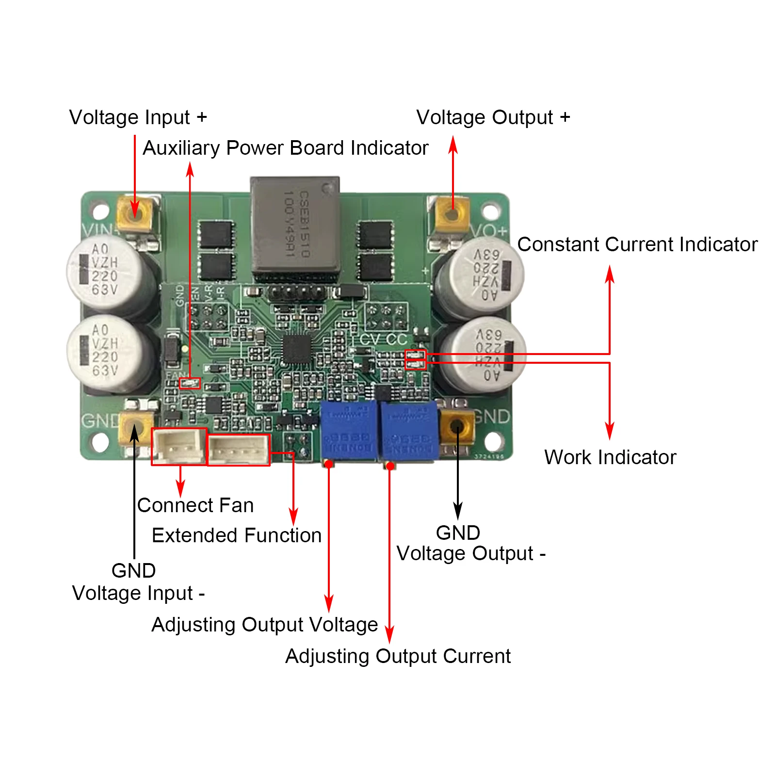 Imagem -02 - Boost Automático Buck Converter Module Estabilizador de Tensão Step up And Down Power Supply 1100w 20a Cvcc 9v58v a 3v-56v Dc-dc