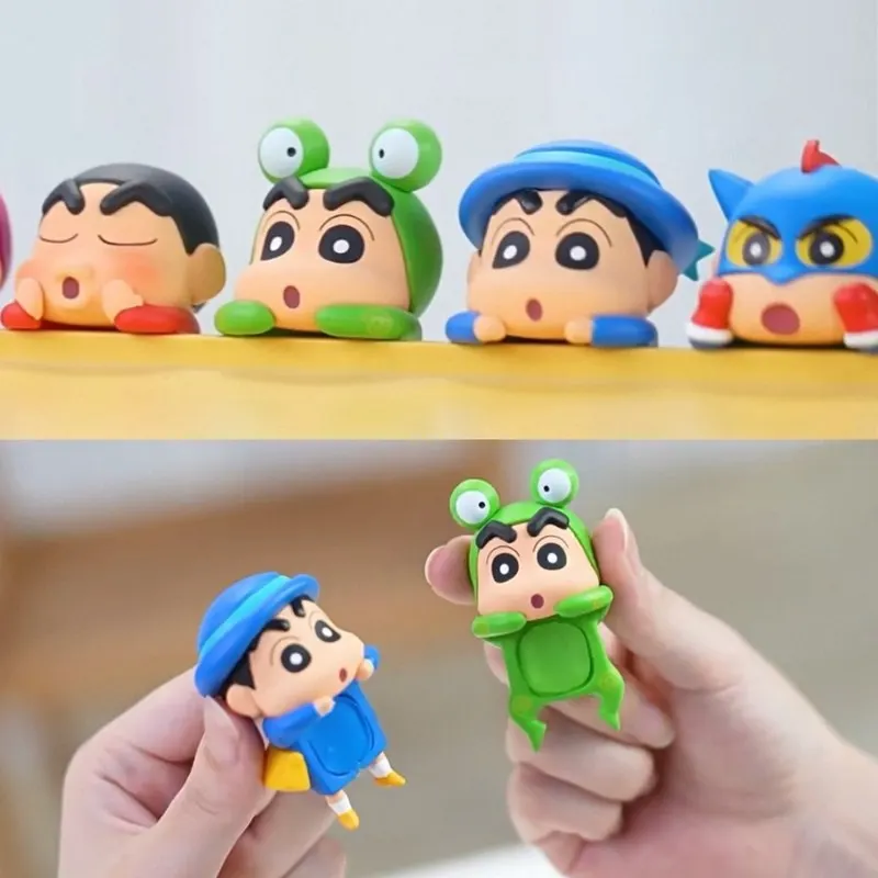 

Набор из 6 фигурок аниме-персонажей Сяосинь в лежачей позе, коллекционная серия, милые украшения для автомобиля, мультяшные фигурки, декор для витрин, игрушки-сюрпризы, подарок