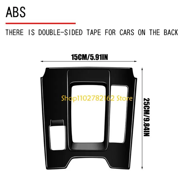 547B Interior Console Trim Cover for Right Hand Drive Gear Shifter Area, ABS Panel with Rear Adhesive Backing Detail