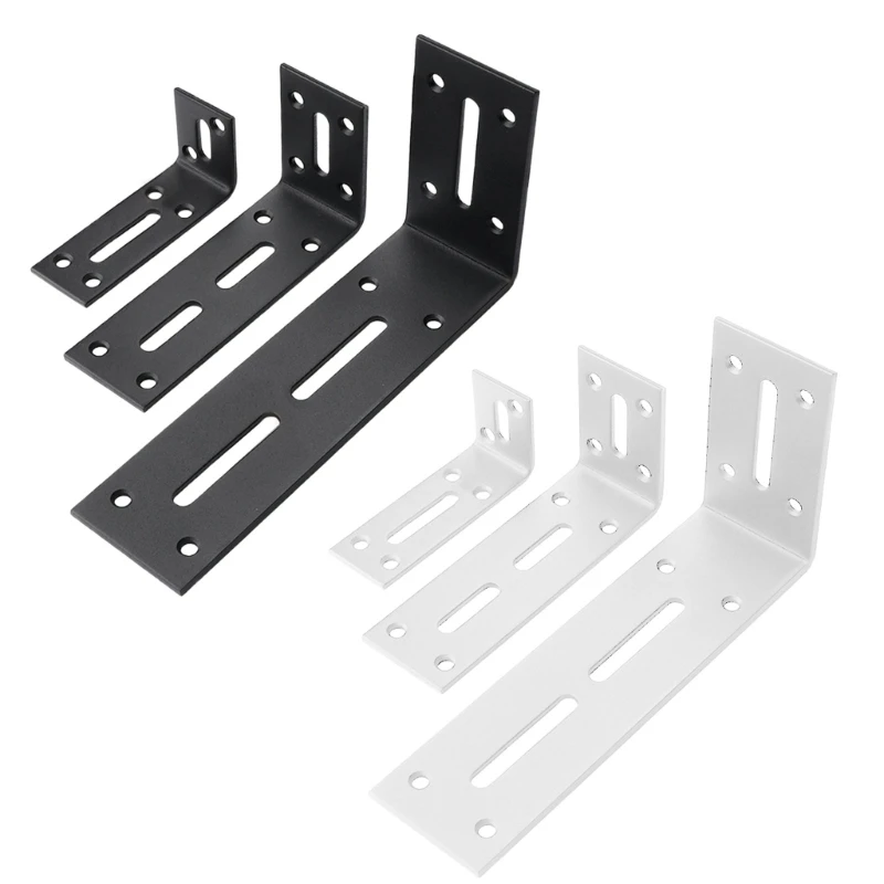581E Kitchen Cabinet Support Brackets Thickened Steel Right Angles Corners Brace Heavy Duty L Shelf Bracket Easy to Install