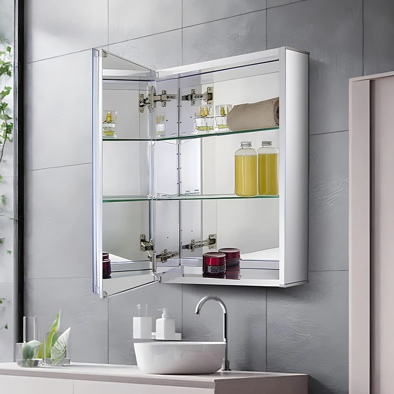 Bathroom Mirror, Storage Cabinet, Aluminum Alloy Storage, Hanging Cabinet, Separate Mirror Cabinet, Bathroom Wall-mounted Type view 2