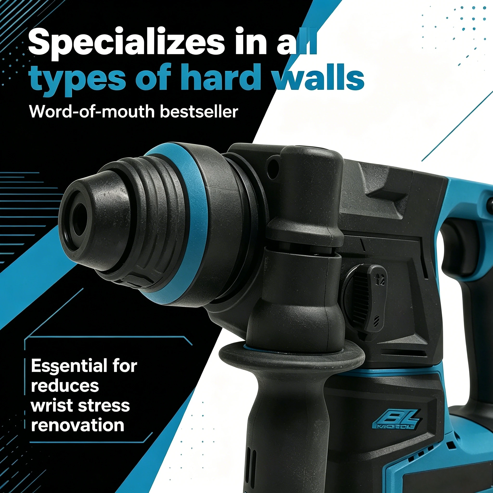 FAAOTU HR140D Brushless Hammer Cordless Electric Hammer 18V Lithium Battery  Wireless Drills Power Tools for MT battery