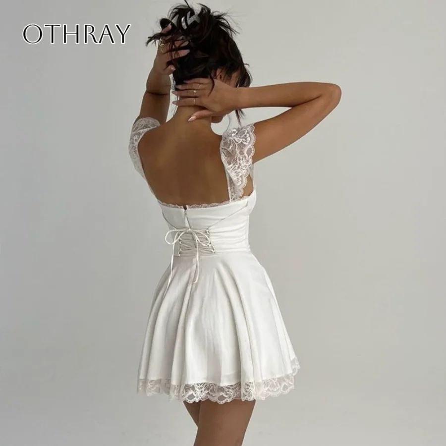 فساتين كوكتيل قصيرة بدون حمالات على شكل حرف a من الدانتيل وأكمام قصيرة مشد خلفي مطوي مخصصة svativi sencееее