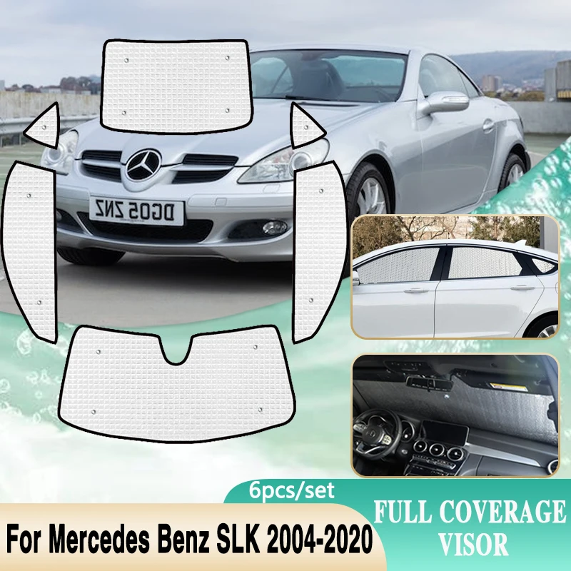 

Full Coverage Sunshades For Mercedes Benz SLK Class R171 R172 2004~2020 Windshield Side Window Visor Shaby Car Accessories 2019