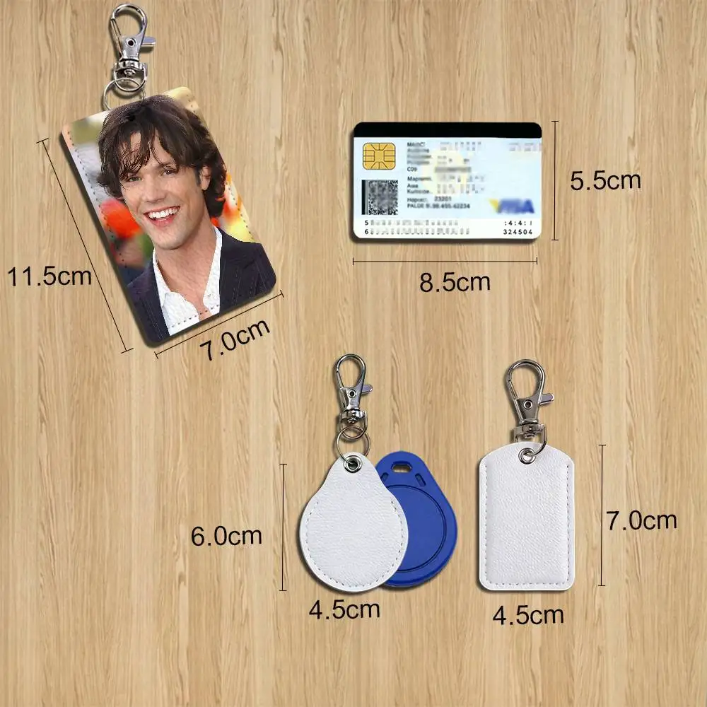 Jared Padalecki Sam Winchester Holder For Bank Business Work Card Holder Student Card Case Bus Card Keychain