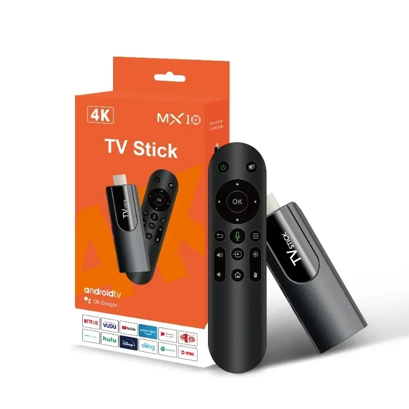 

MX10 Mini TV Stick Android 13 ATV 4K HD 2G 16G TV Box H618 Quadcore 2.4G 5G Dual Wifi Smart Media Player ТВ-приемник