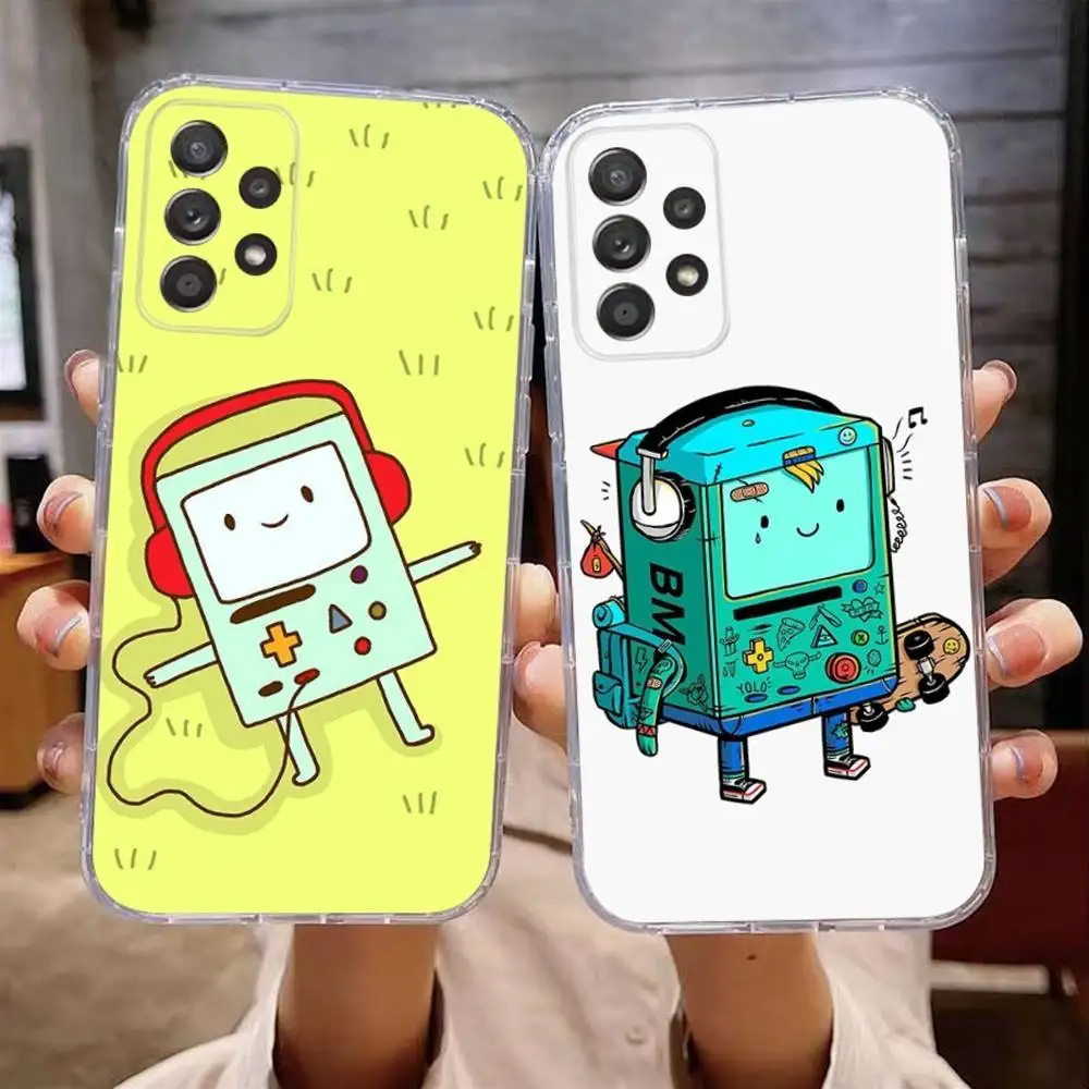 

BMO A-Adventure T-Time Phone Case For Samsung Galaxy A,71,70,52,51,40,31,50,50S,30S,21S,12,10,Note20ultra Transparent Cover