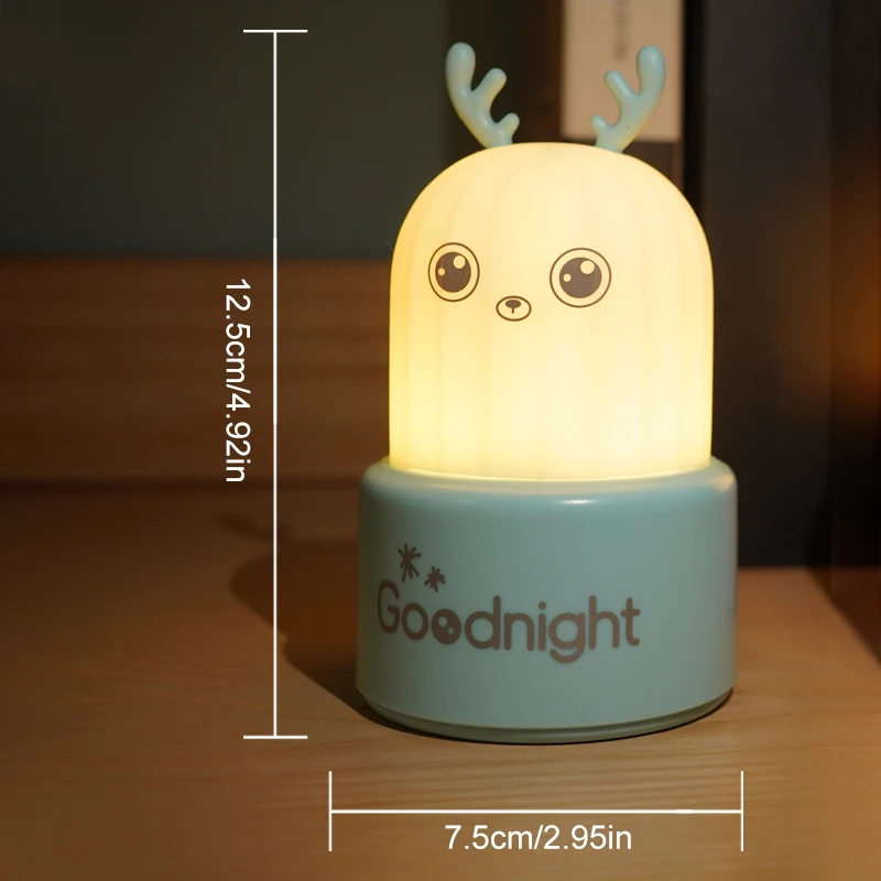 Imagem -03 - Silicone Deer Night Light For Room Decoration Hallowee Deer Lamp Decoração de Mesa de Boa Aparência Boa Escolha para Presentes