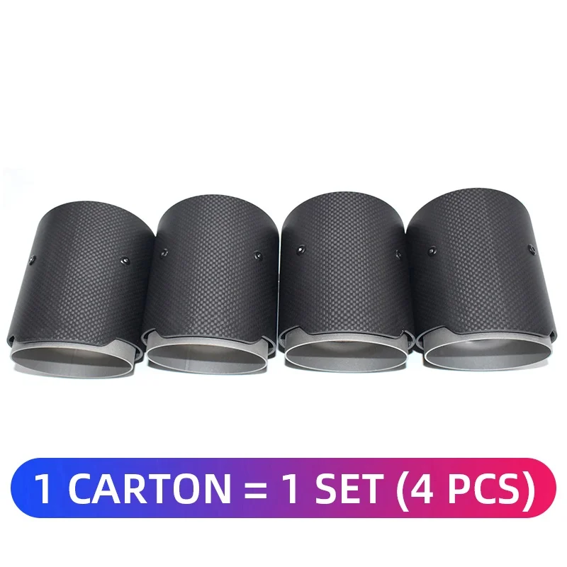 For DEX Exhaust Tips for M2 F87 M3 F80 M4 F82 F83 Tailpipe Upgrade Kit 4 PCS Carbon Fiber Exhaust Pipes Muffler Nozzle