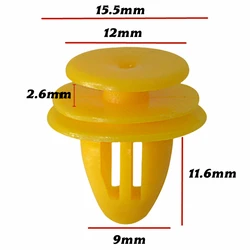 20Pcs For 9mm Hole OE: 82315-38000 Auto Door Trim Panel Retainer Fastener Clips Car Door Panel Guard Wheel Eyebrow Clips  D23