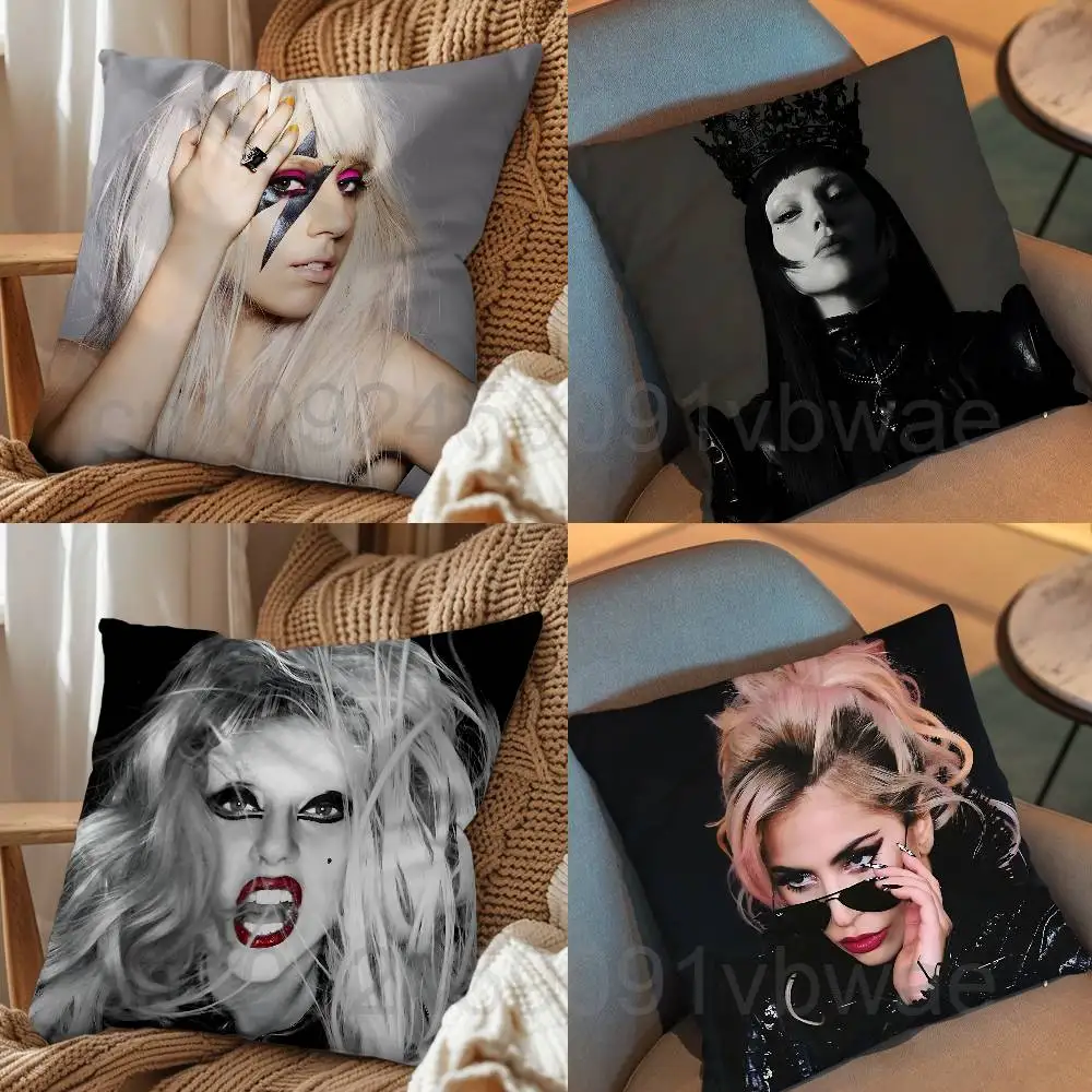 

The Fame ARTPOP Lady Gaga Pillow Case Square Double-Sided Printing Short Plush Sofa Cushion Cover Bedroom Bedside Pillow