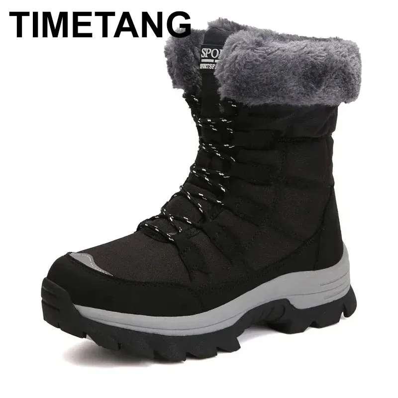 

2025 Winter New Thickened Non-slip Warm Snow Boots Large Size Cold-resistant High-top Cotton Shoes Boots Women