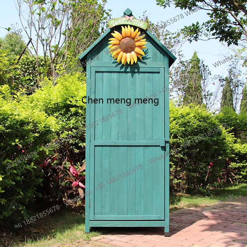 Outdoor storage, waterproof and sunscreen, courtyard glove cabinet, pastoral garden tool room