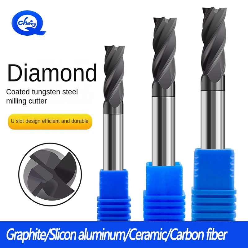 

Diamond Coated End Milling Cutter Graphite Milling Cutter Special for Carbon Fiber and Graphite Processing